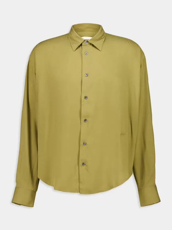 Bronze Cotton Boxy Shirt sold by Fashion Clinic