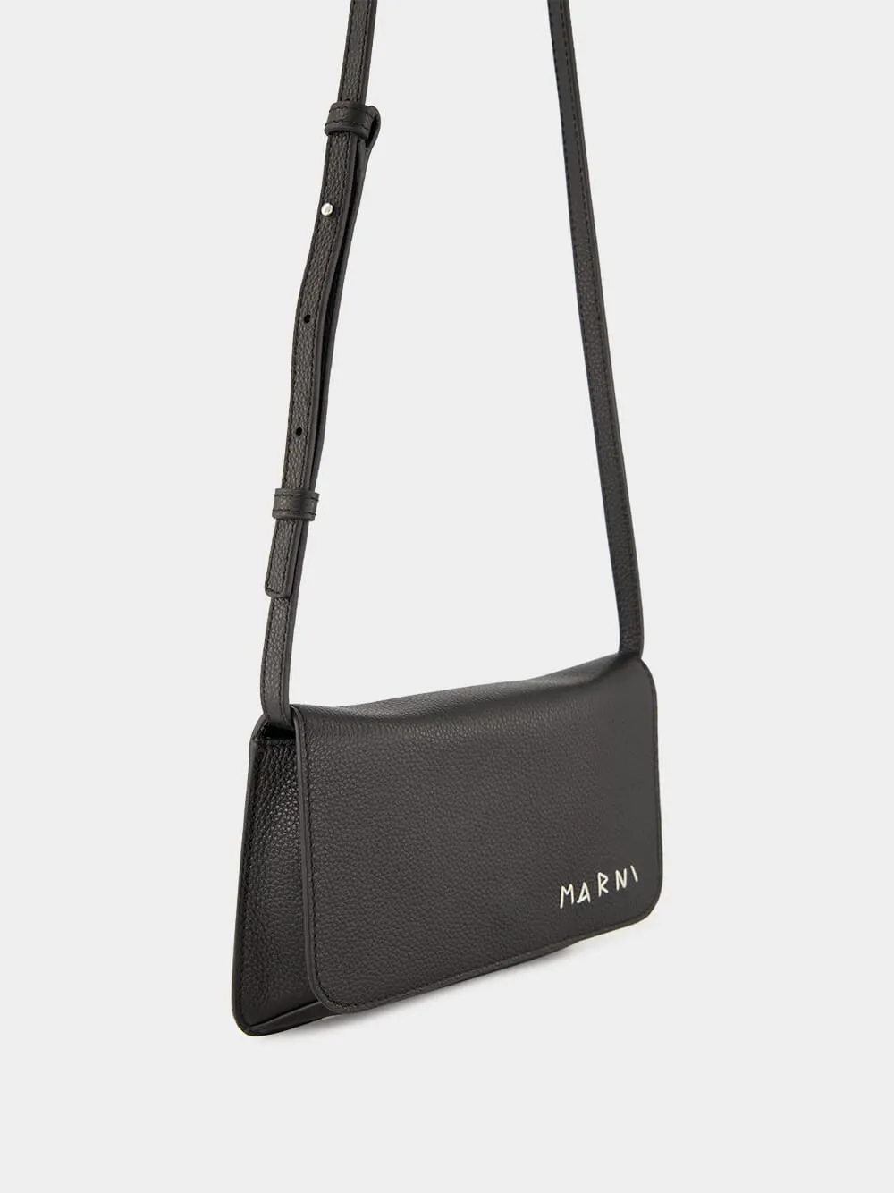 Black Crossbody Bag with Logo Print sold by Fashion Clinic product image thumbnail 3