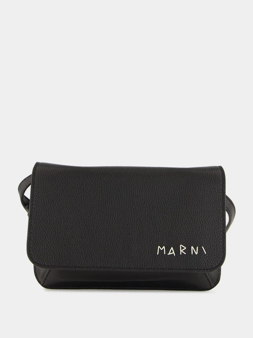 Black Crossbody Bag with Logo Print sold by Fashion Clinic