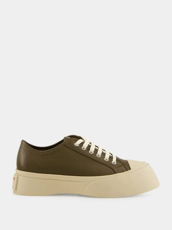 Deep Sage Pablo Low-Top Leather Sneakers sold by Fashion Clinic