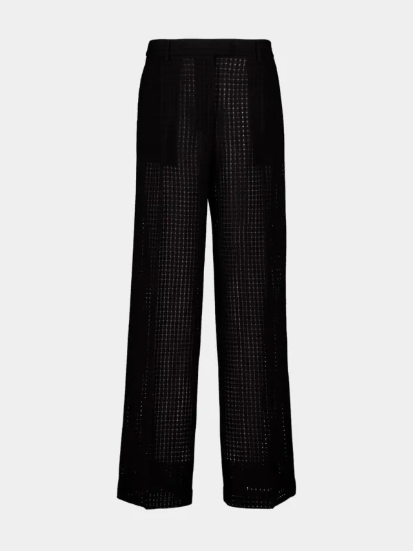 Black Cotton Loose Fit Trousers sold by Fashion Clinic