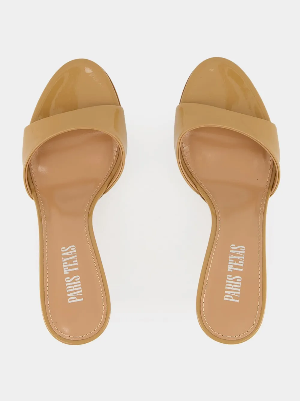 Caramel Patent Leather Lidia Mule 70 sold by Fashion Clinic product image thumbnail 4
