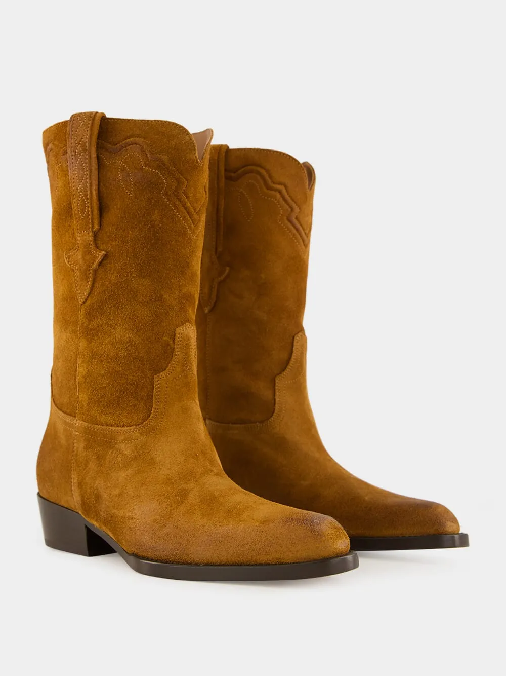 Cognac Suede Hilda Boot 35 sold by Fashion Clinic product image thumbnail 3