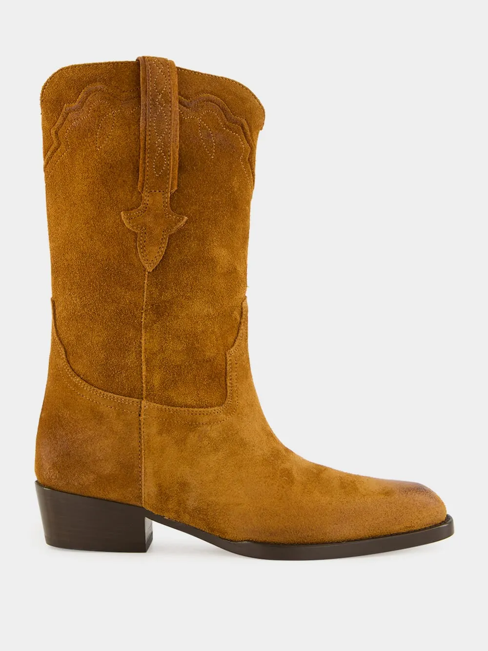 Cognac Suede Hilda Boot 35 sold by Fashion Clinic