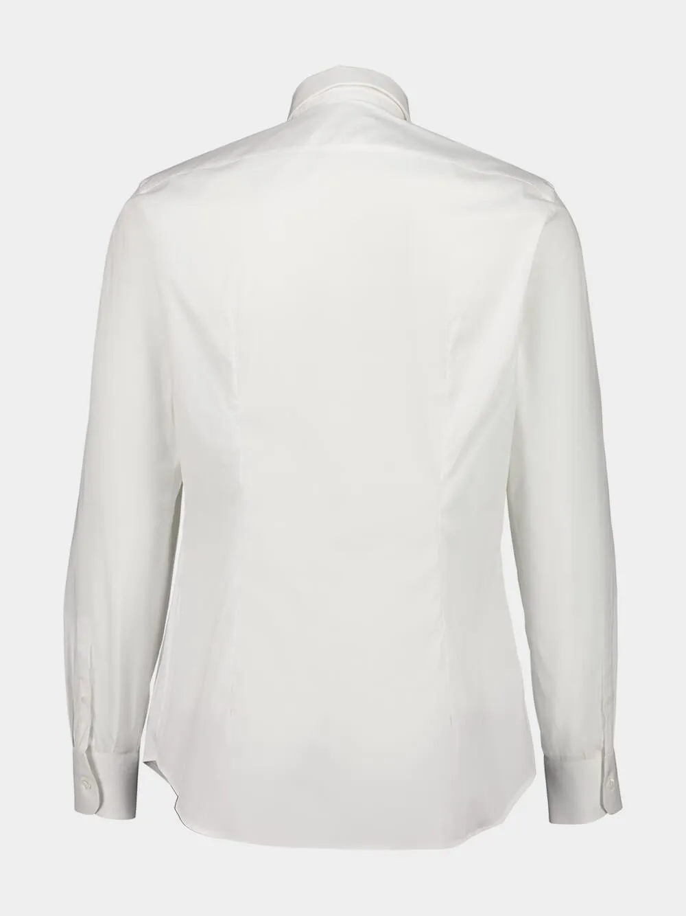 White Stretch Cotton Slim Shirt sold by Fashion Clinic product image thumbnail 3