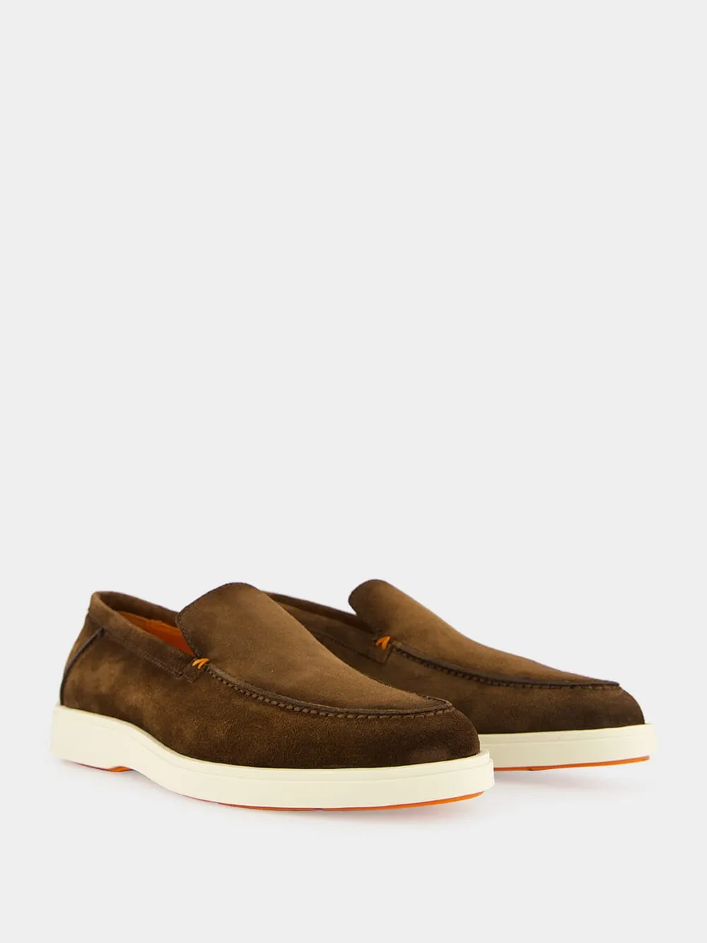 Brown Suede Loafers with Rubber Sole sold by Fashion Clinic product image thumbnail 3