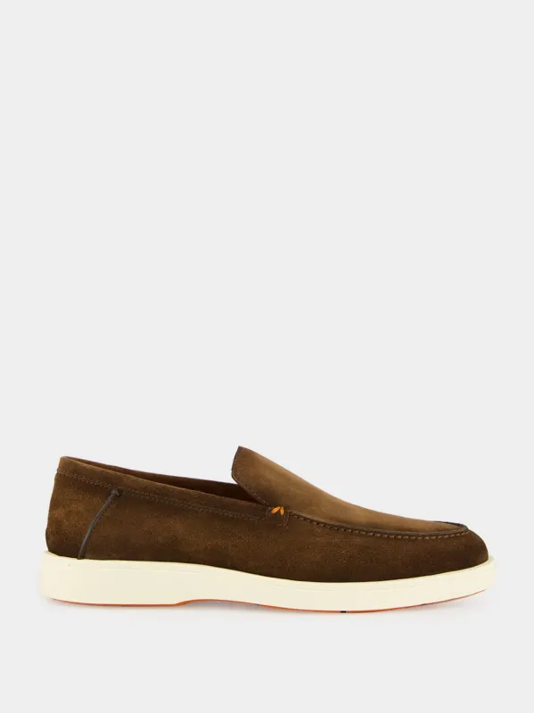 Brown Suede Loafers with Rubber Sole sold by Fashion Clinic