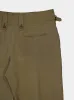 Khaki Pleated Crepe de Chine Silk Pants sold by Fashion Clinic
