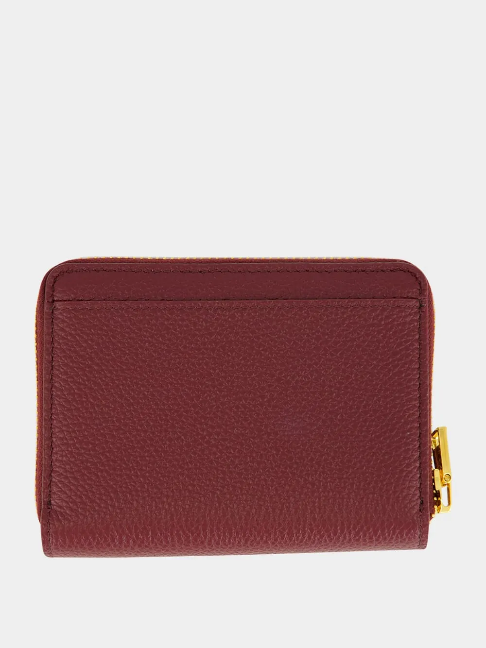 Red Plum Grain Leather Mini Wallet sold by Fashion Clinic product image thumbnail 2