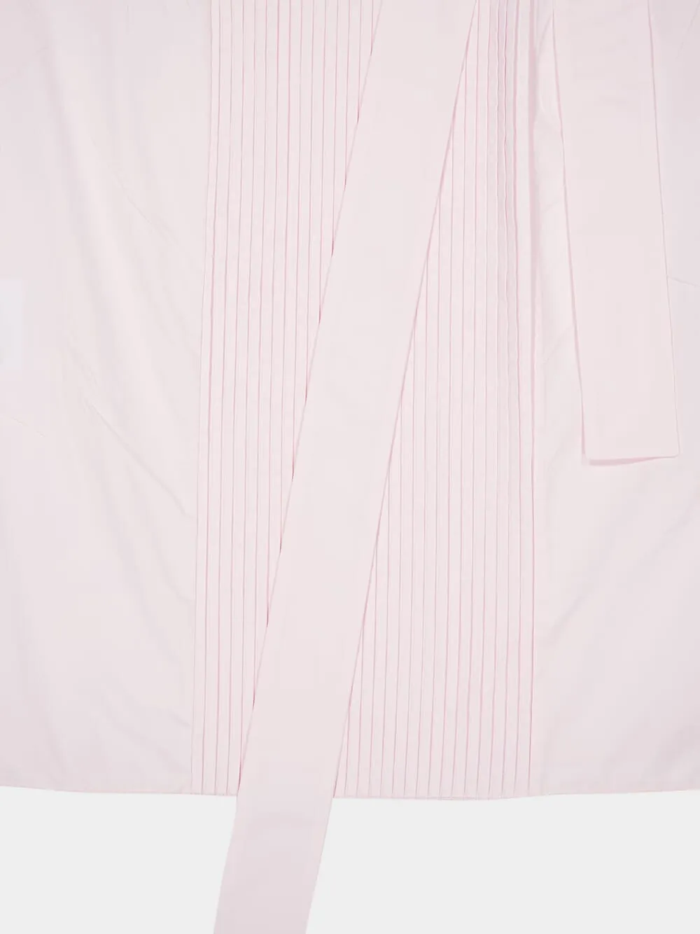 Light Pink Sleeveless Cotton Shirt with Neck Bow sold by Fashion Clinic product image thumbnail 4