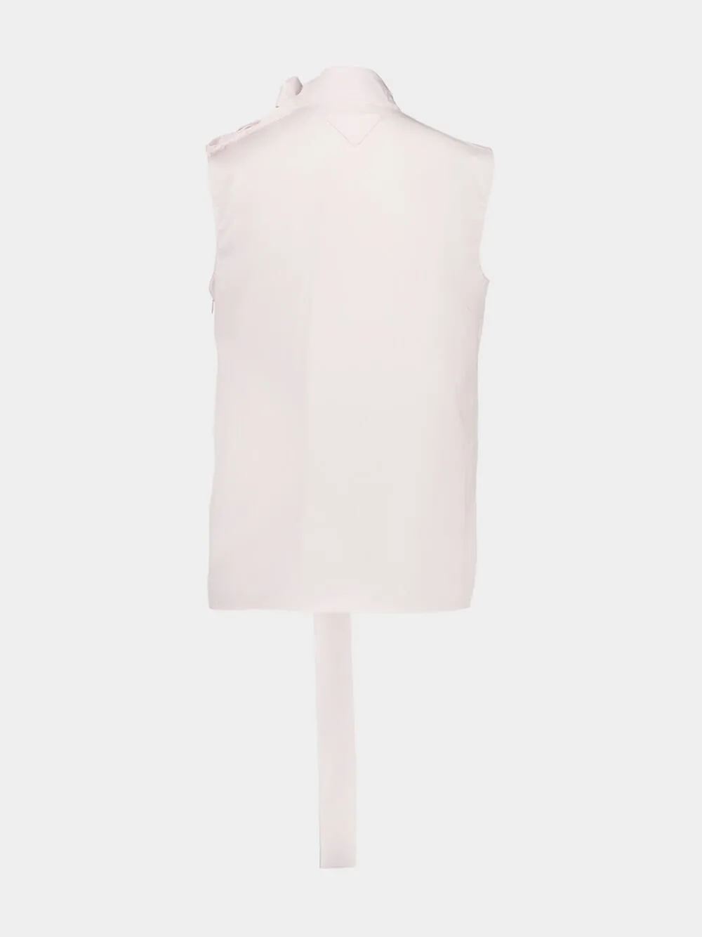 Light Pink Sleeveless Cotton Shirt with Neck Bow sold by Fashion Clinic product image thumbnail 2