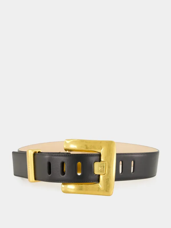 Black Anthem Leather Belt sold by Fashion Clinic