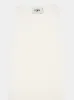 White Ribbed Silk-Cotton Tank Top sold by Fashion Clinic