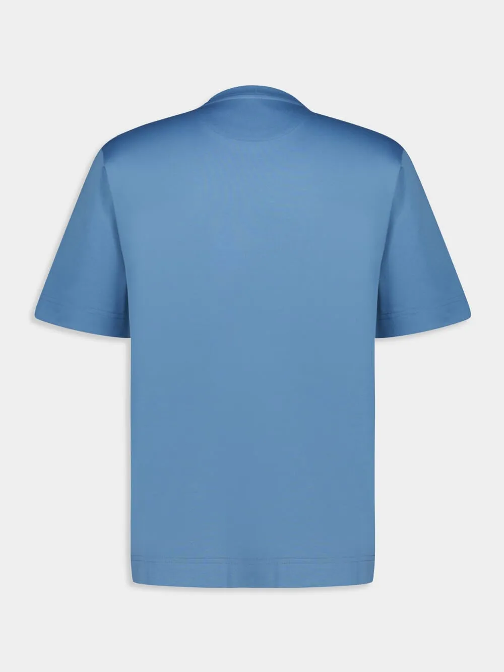 Light Blue Cotton T-Shirt with FF Detail sold by Fashion Clinic product image thumbnail 2