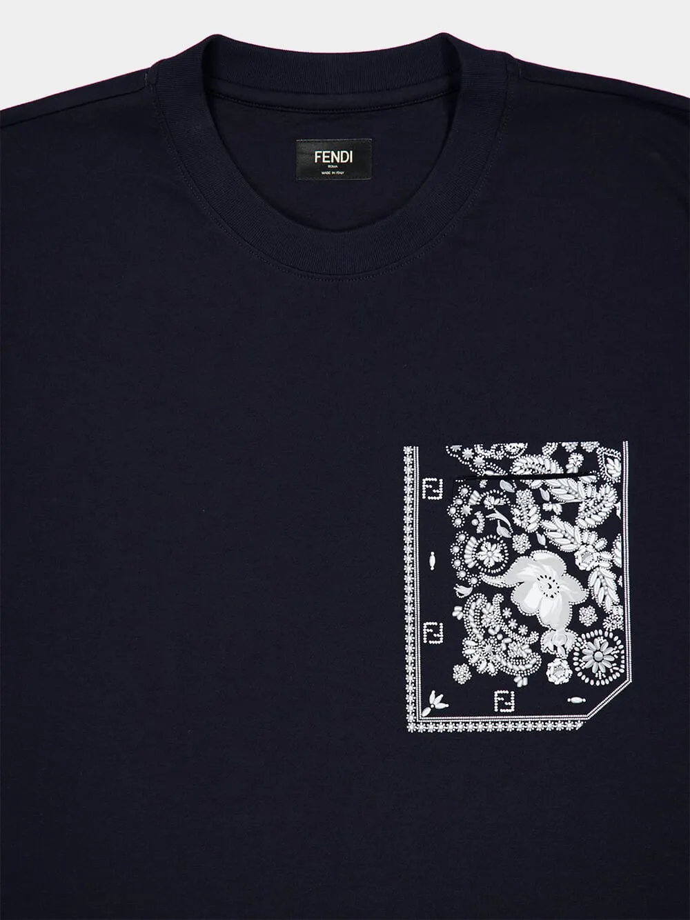 Dark Blue T-Shirt with Bandana Pocket sold by Fashion Clinic product image thumbnail 3