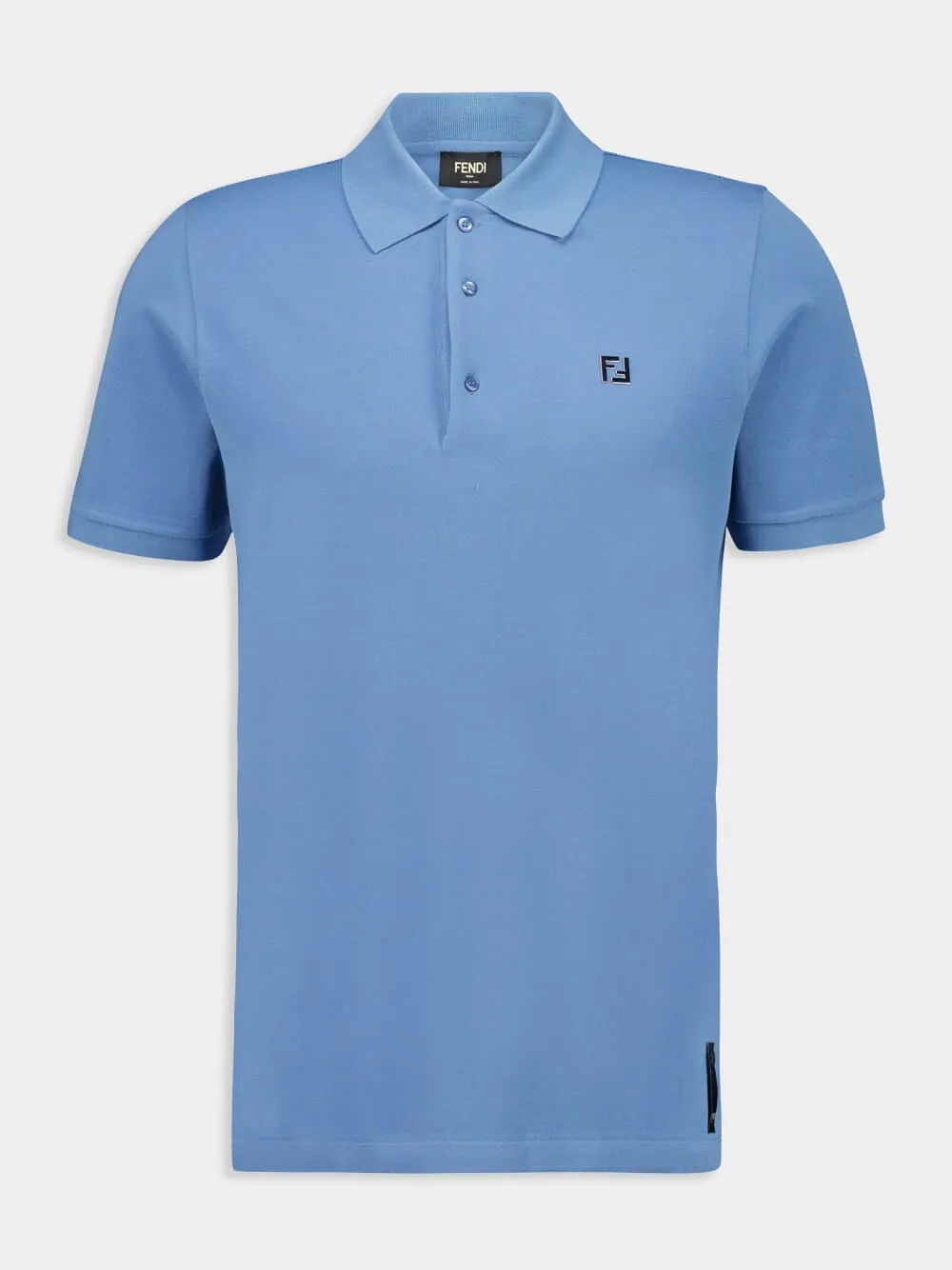 Light Blue Cotton Piqué Polo Shirt sold by Fashion Clinic