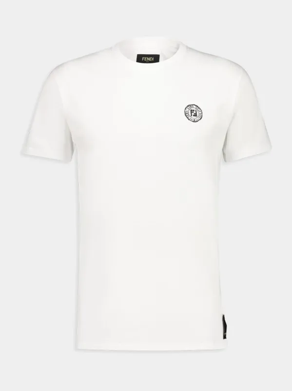 White FF Postcards Cotton T-Shirt sold by Fashion Clinic