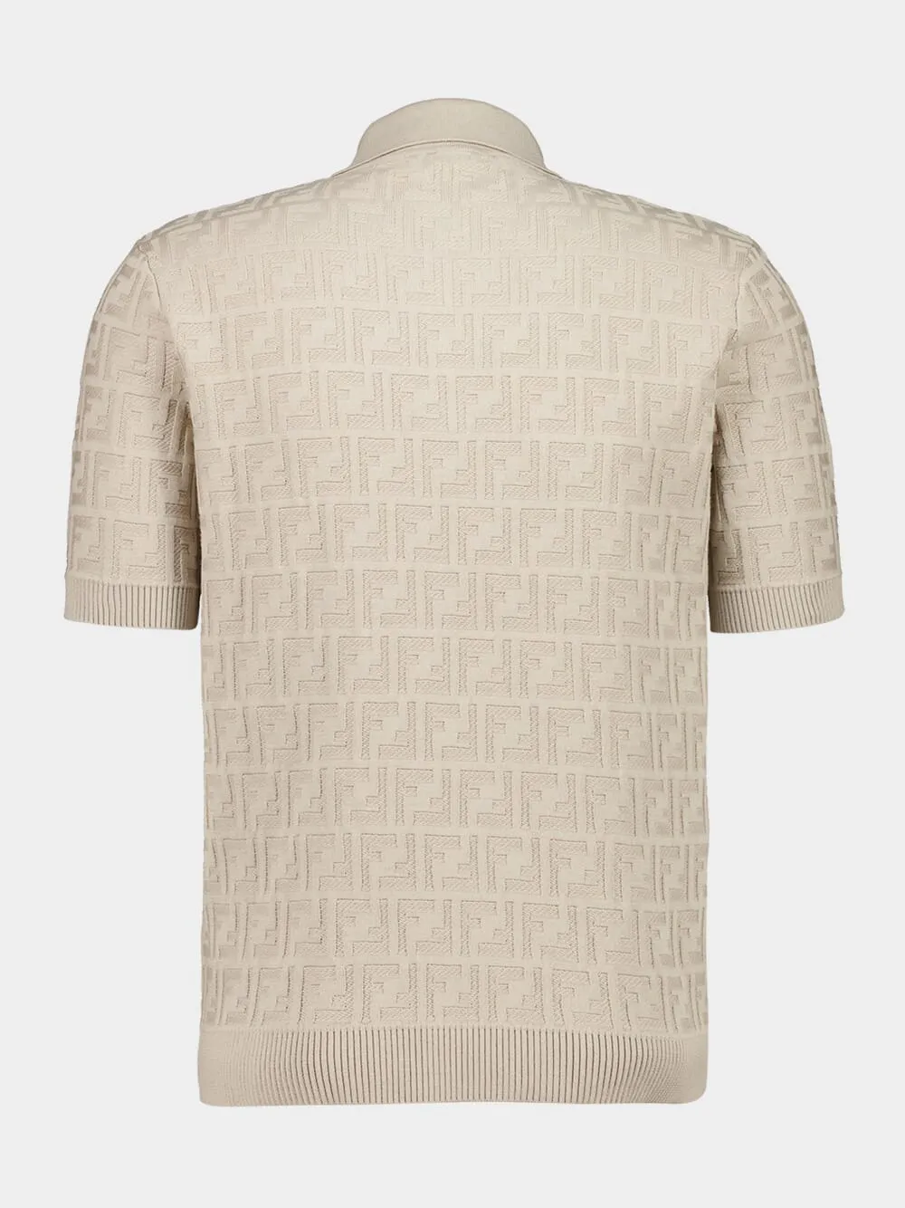 Beige FF Cotton Polo Jumper sold by Fashion Clinic product image thumbnail 2