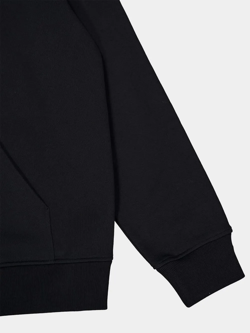 Black Zipped Sweatshirt in Fleece sold by Fashion Clinic product image thumbnail 5