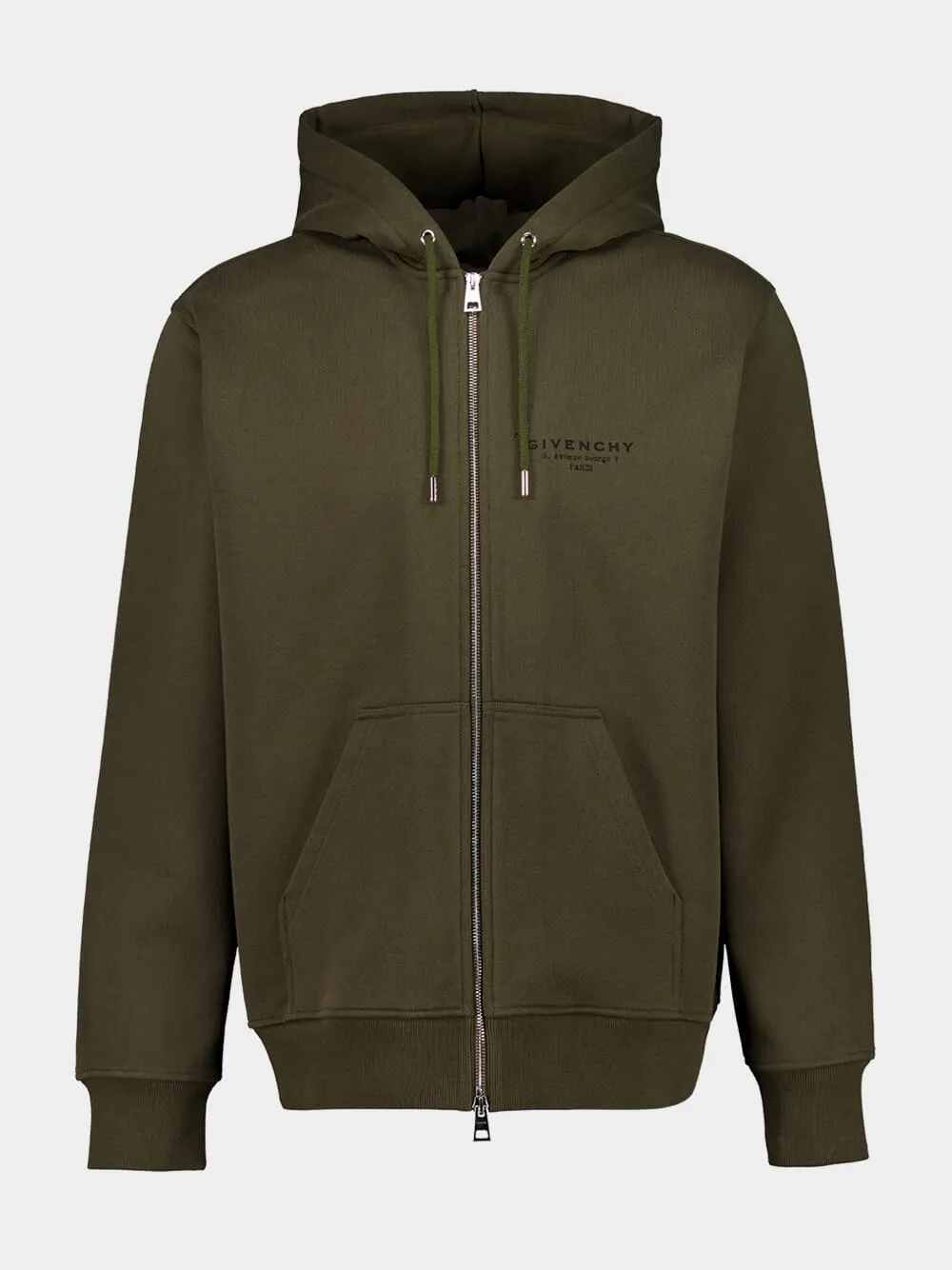 Khaki Zipped Sweatshirt in Fleece sold by Fashion Clinic
