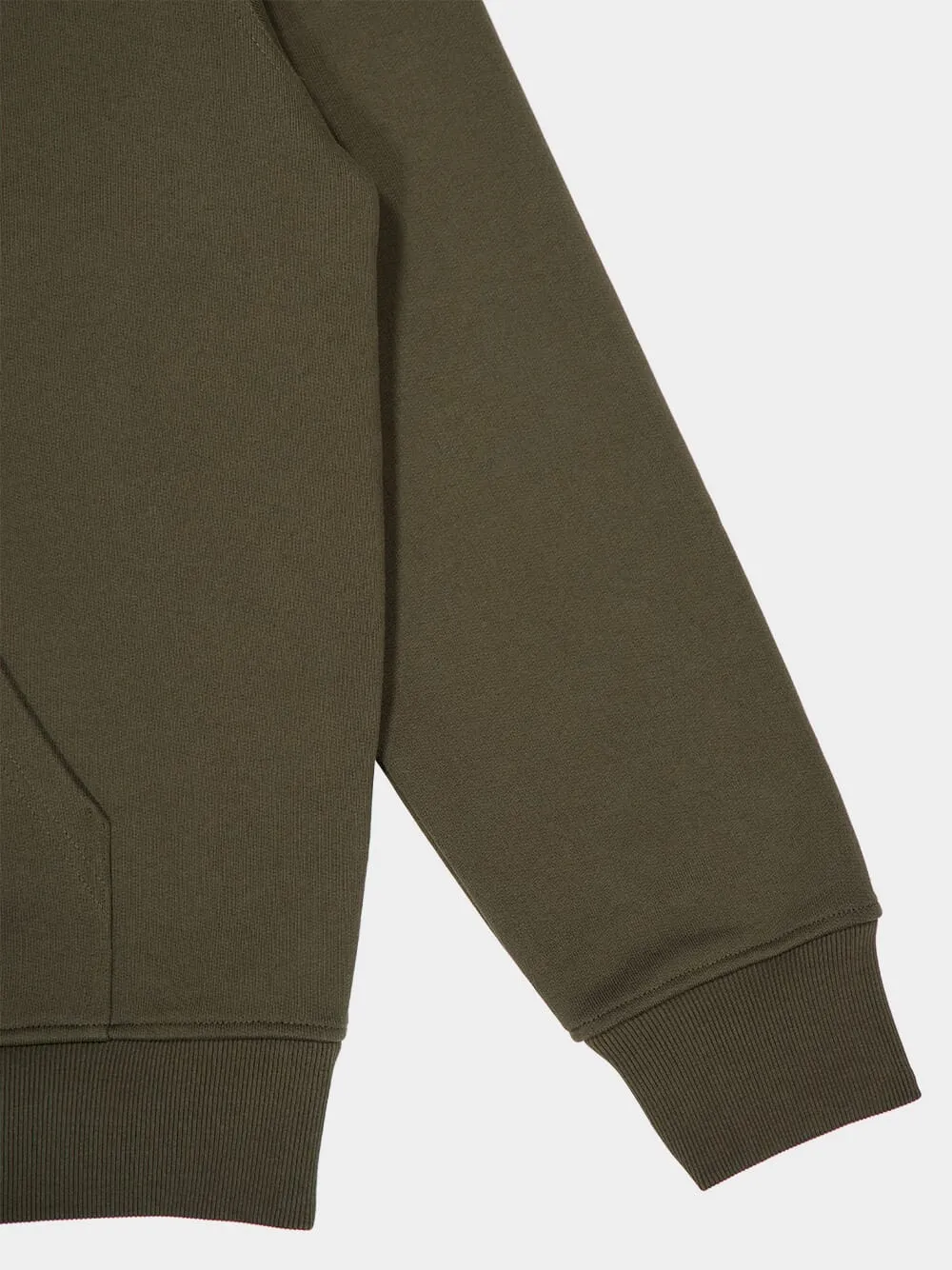 Khaki Zipped Sweatshirt in Fleece sold by Fashion Clinic product image thumbnail 4