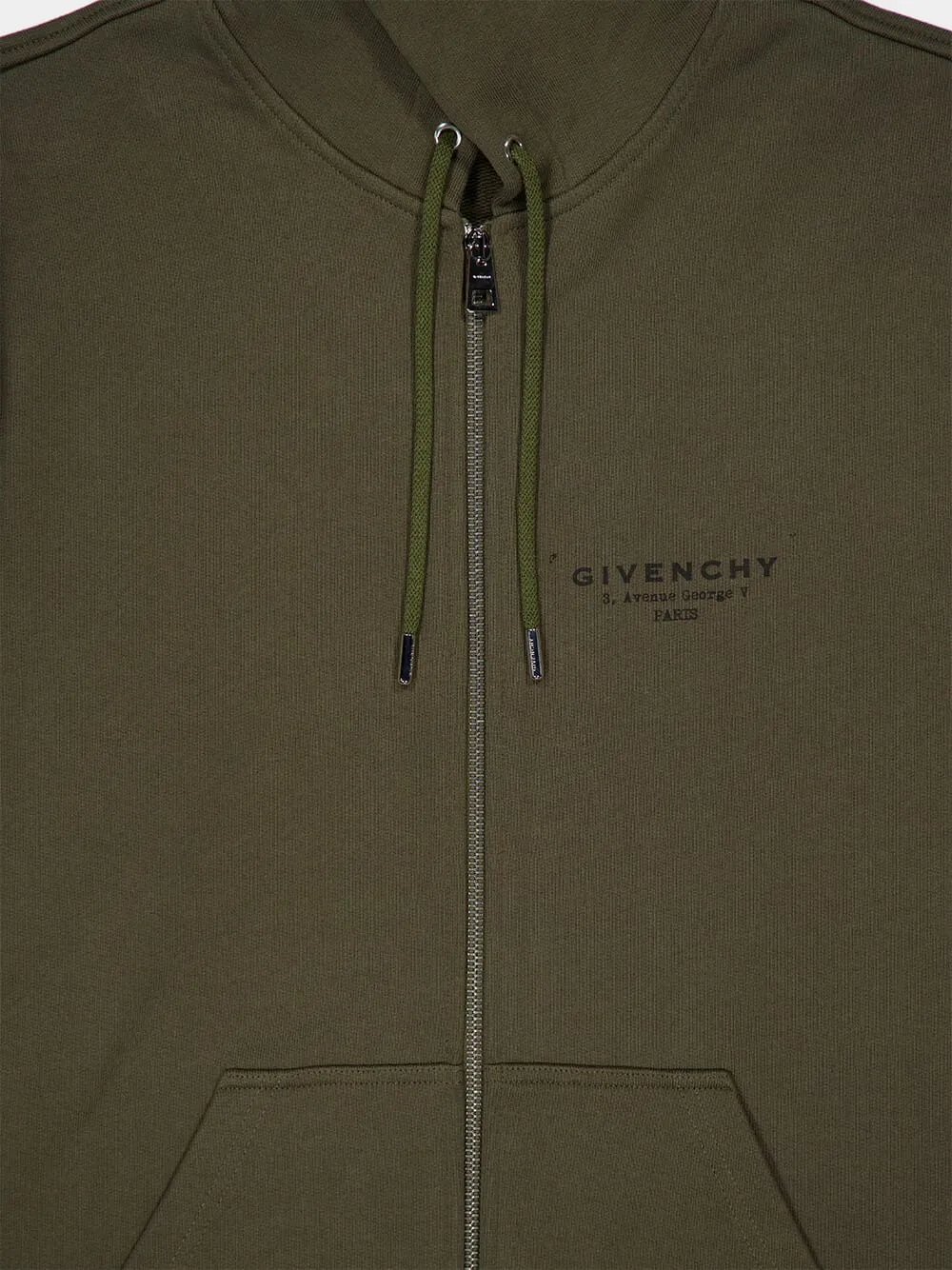 Khaki Zipped Sweatshirt in Fleece sold by Fashion Clinic product image thumbnail 3