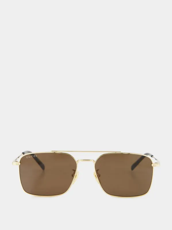 Light Gold Aviator Sunglasses sold by Fashion Clinic