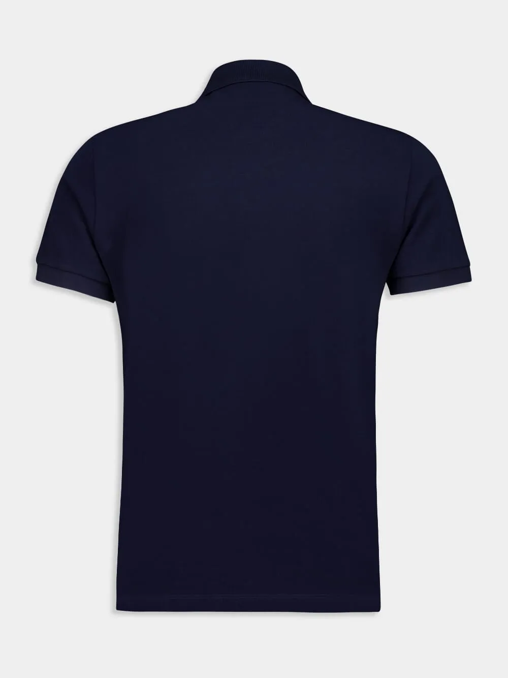 Navy Blue Cotton Piqué Polo Shirt sold by Fashion Clinic product image thumbnail 2