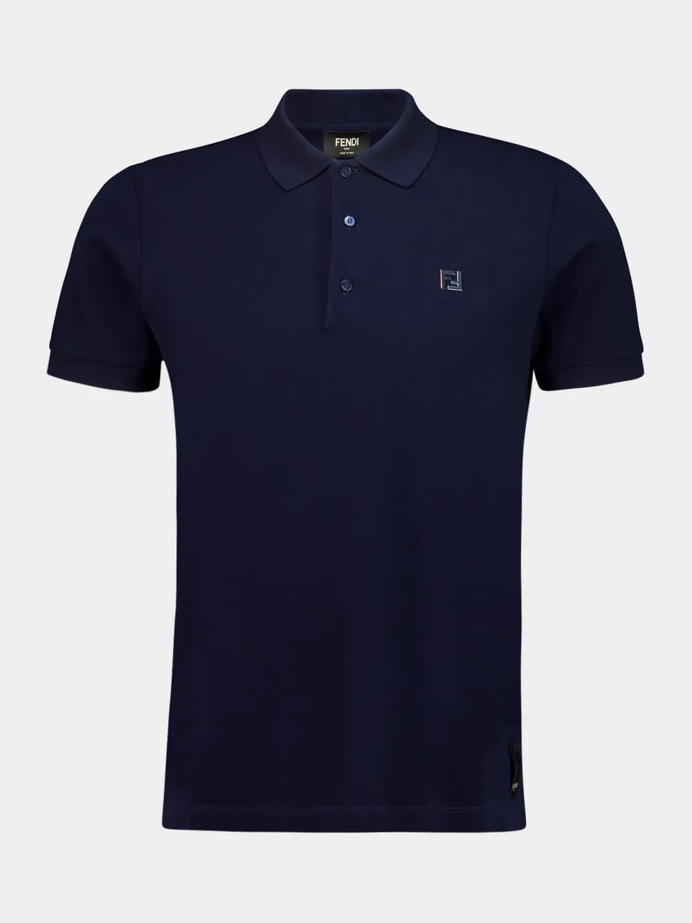 Navy Blue Cotton Piqué Polo Shirt sold by Fashion Clinic