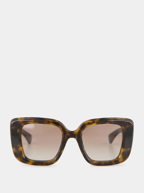 Dark Brown Tortoiseshell Butterfly Sunglasses sold by Fashion Clinic