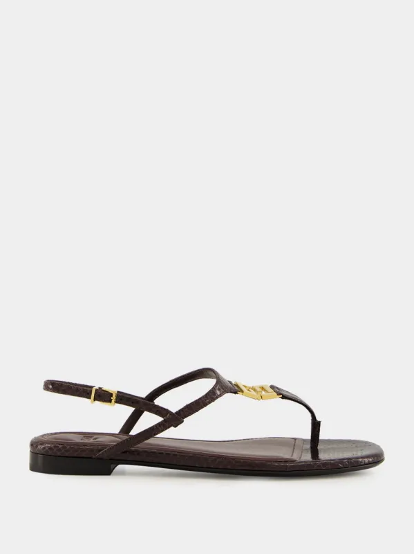 Dark Purple FFold Ayers Flip-Flops sold by Fashion Clinic