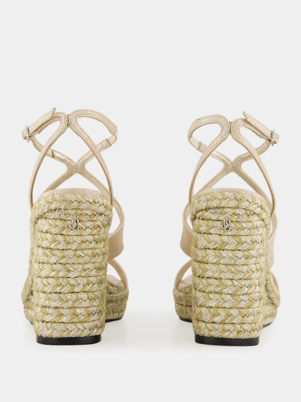 Soft Gold Metallic Leather Ayla Wedges sold by Fashion Clinic product image thumbnail 5