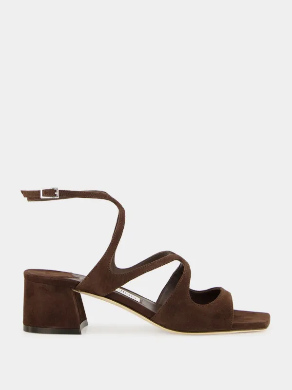 Chocolate Suede Azilia Sandals sold by Fashion Clinic