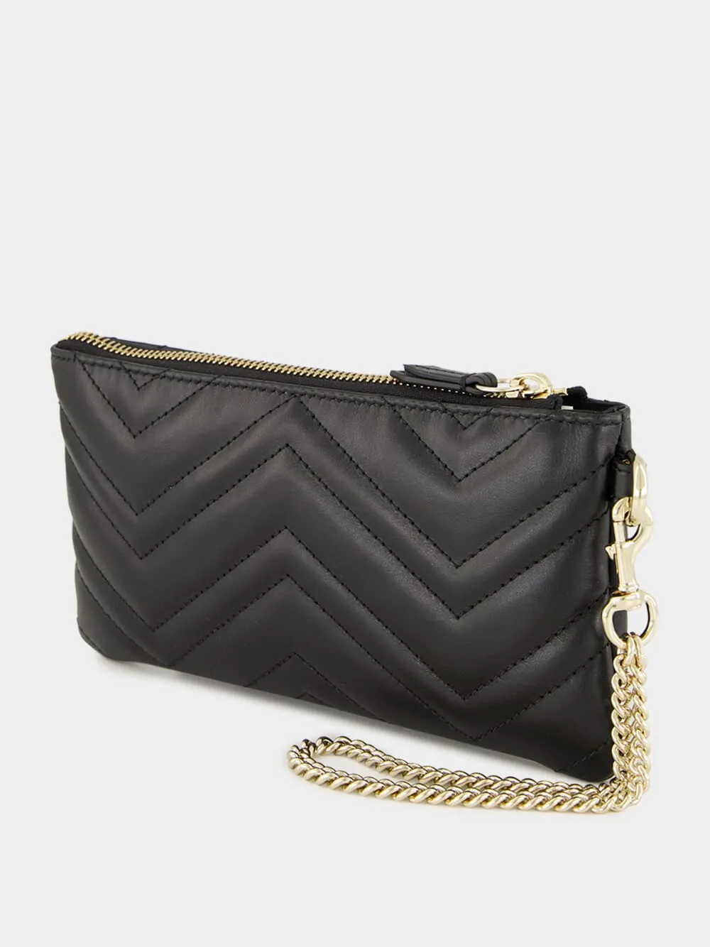 Black GG Marmont Pouch with Chain sold by Fashion Clinic product image thumbnail 4