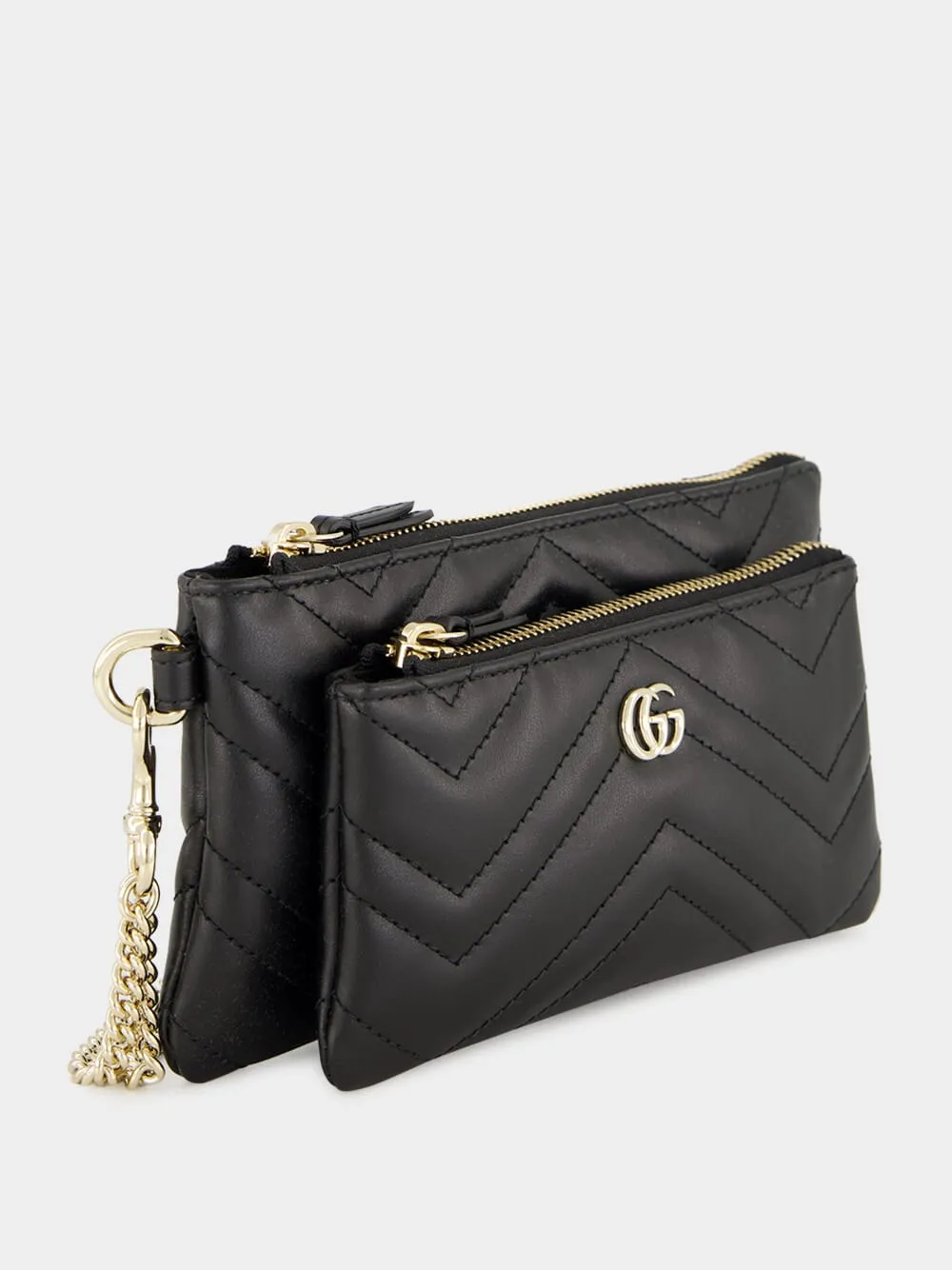 Black GG Marmont Pouch with Chain sold by Fashion Clinic product image thumbnail 2