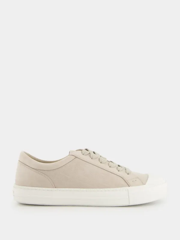 Beige Nubuck Domino Sneakers with FF Motif sold by Fashion Clinic