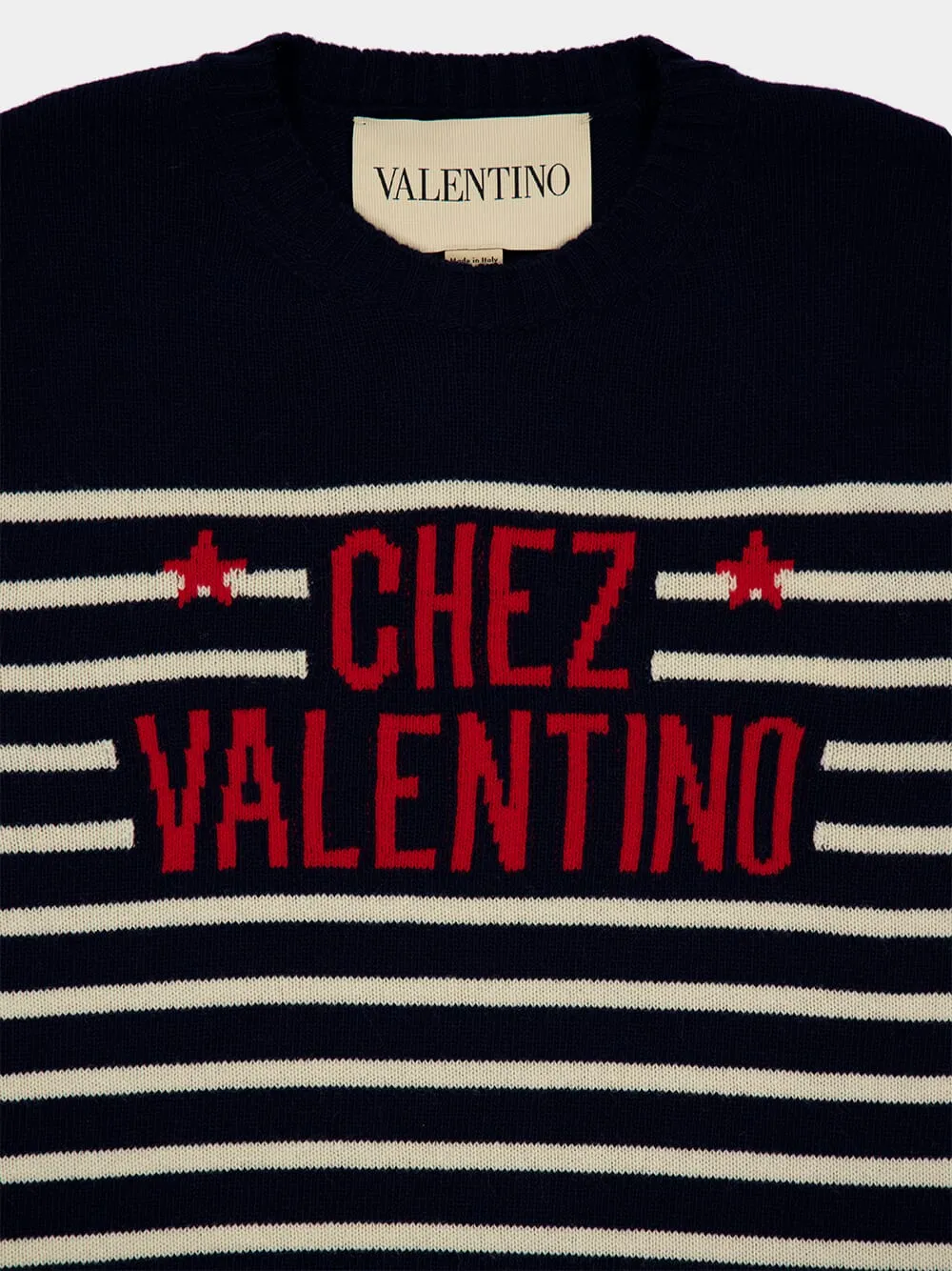 Blue and Butter Wool Striped Jumper with Chez Valentino sold by Fashion Clinic product image thumbnail 5