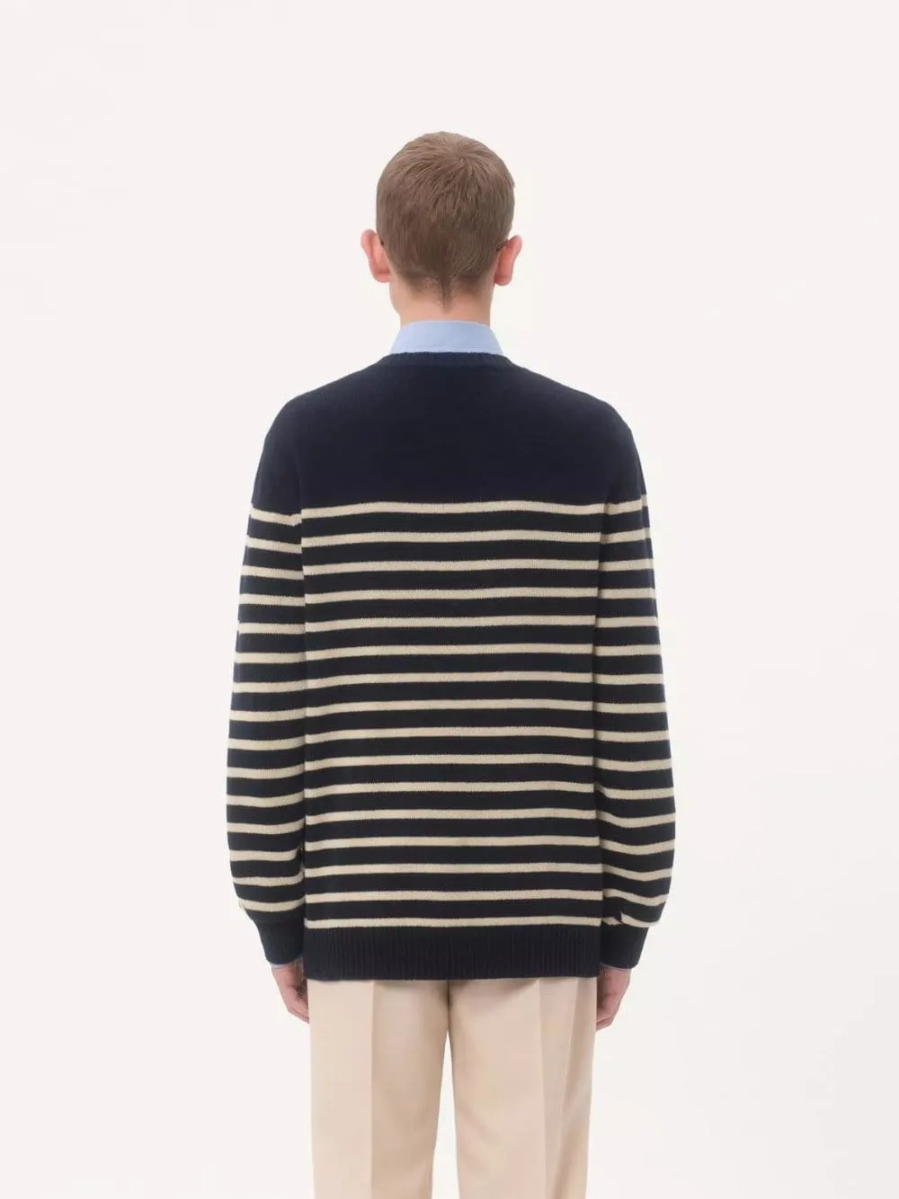 Blue and Butter Wool Striped Jumper with Chez Valentino sold by Fashion Clinic product image thumbnail 4