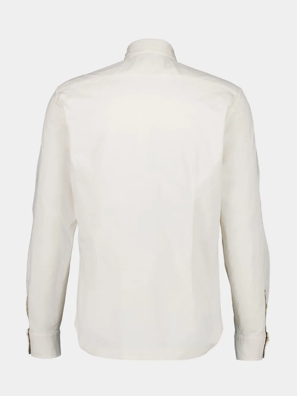 White Cotton Overshirt with Pockets sold by Fashion Clinic product image thumbnail 2