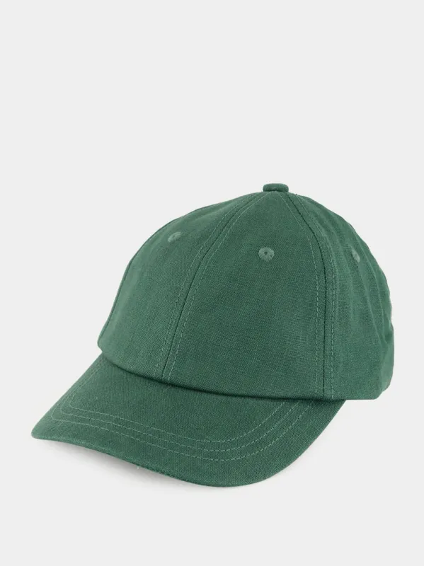 Evergreen Fernando Linen Cap made by Fashion Clinic