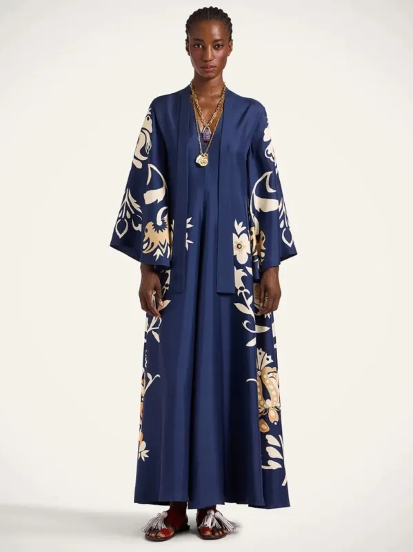 Selva Placée Silk Twill Maxi Dress sold by Fashion Clinic