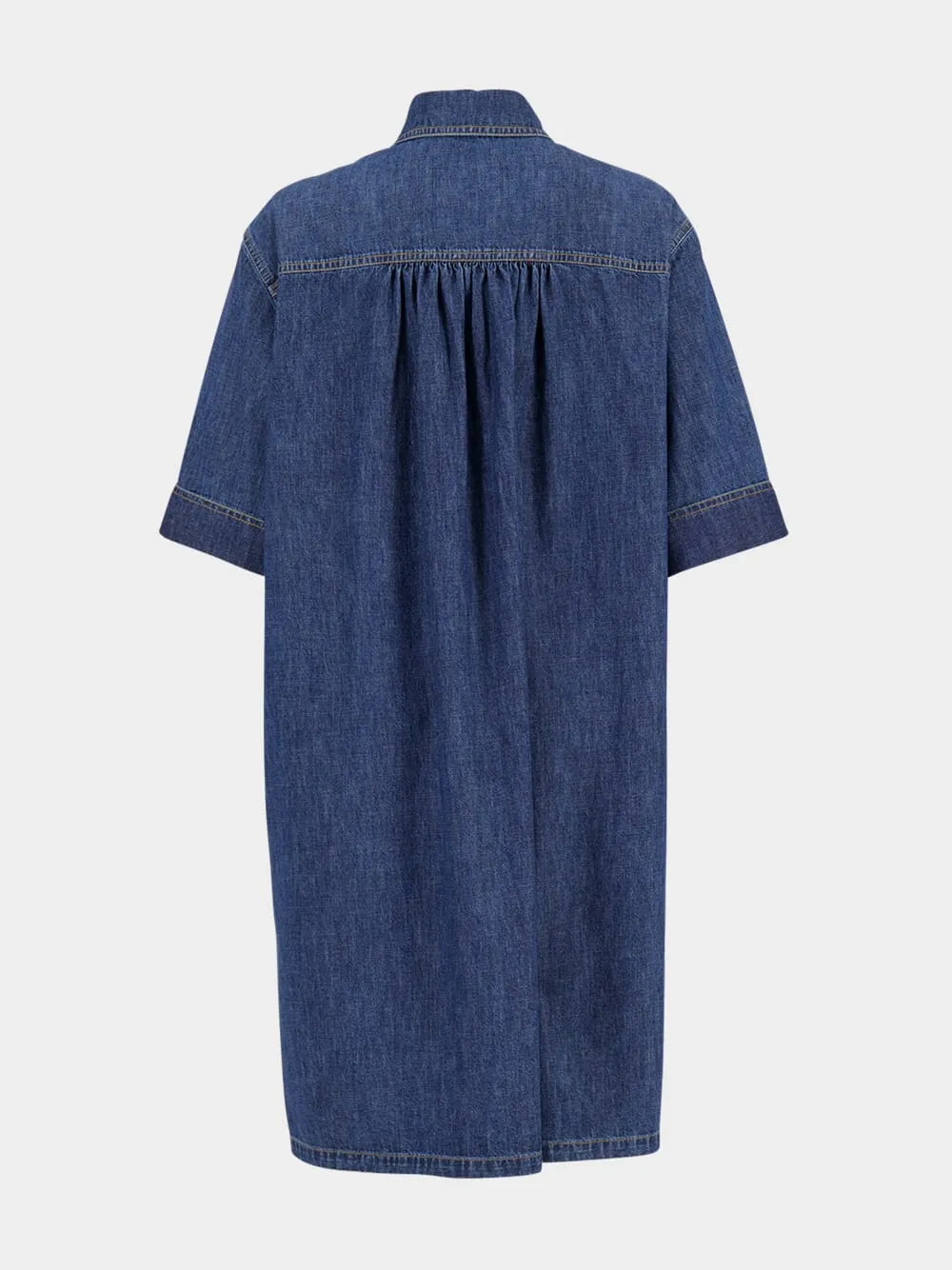 Blue Denim Midi Shirt Dress sold by Fashion Clinic product image thumbnail 2