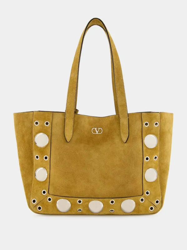 Havana Beige Nellcôte Suede Medium Tote sold by Fashion Clinic