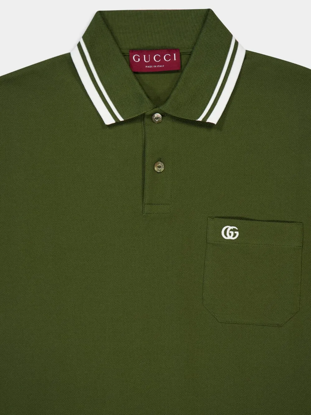 Forest Green Cotton Piqué Polo Shirt sold by Fashion Clinic product image thumbnail 3