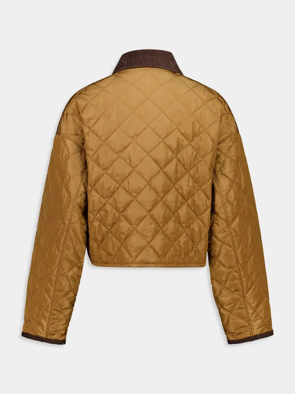 Cork Brown Quilted Re-Nylon Jacket sold by Fashion Clinic product image thumbnail 2