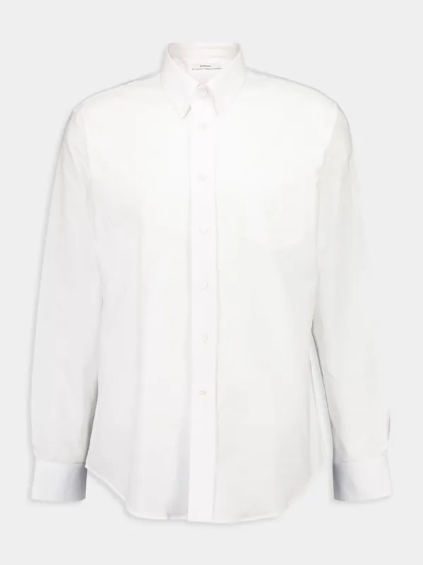 White Button-Down Oxford Cotton Shirt sold by Fashion Clinic