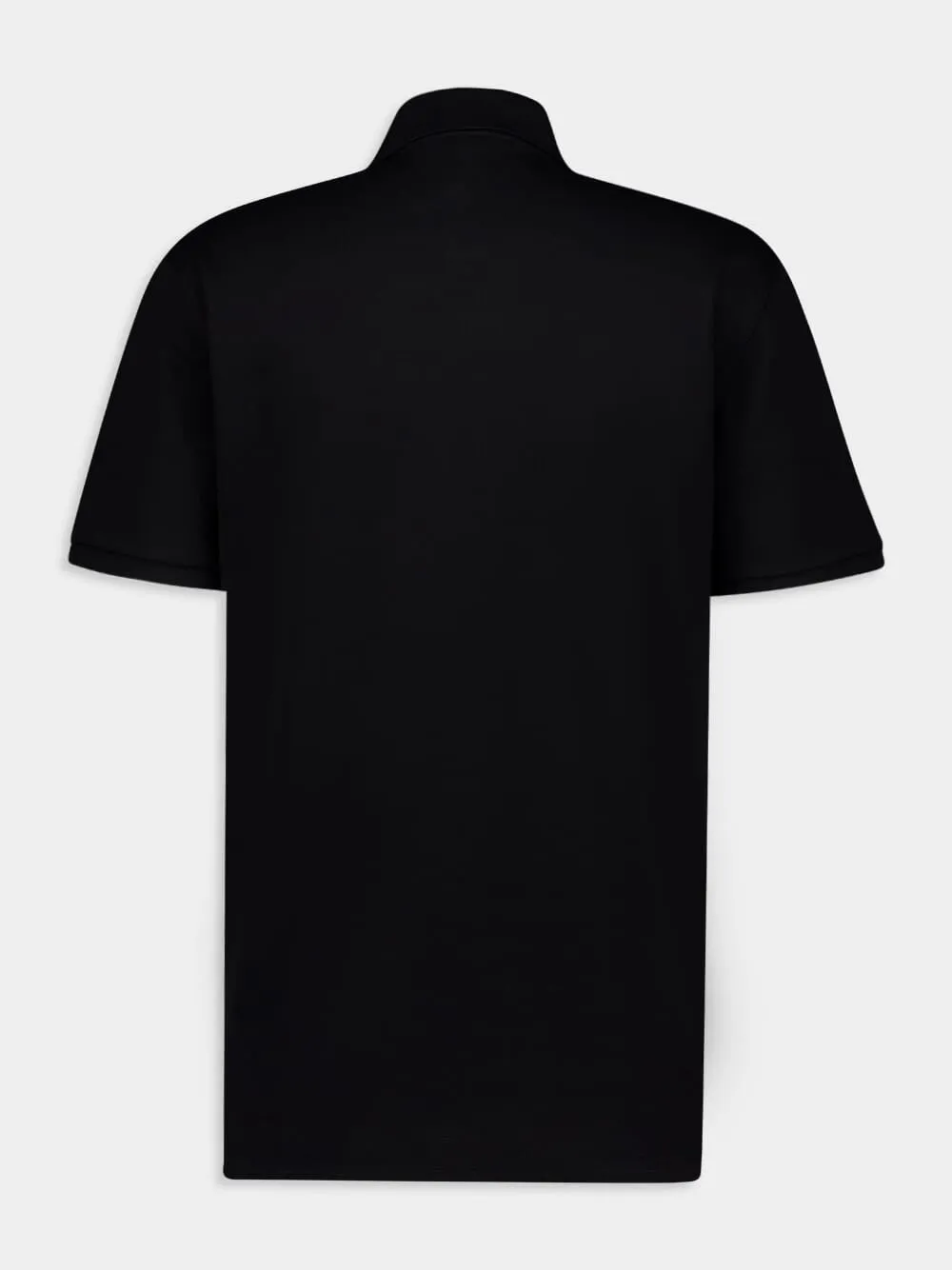 Black Cotton Polo with Patch sold by Fashion Clinic product image thumbnail 2