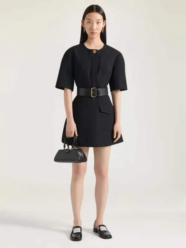 Black Wool Mini Dress sold by Fashion Clinic