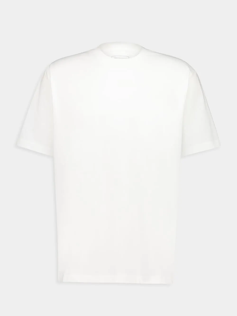 White Cotton Short Sleeve T-Shirt sold by Fashion Clinic