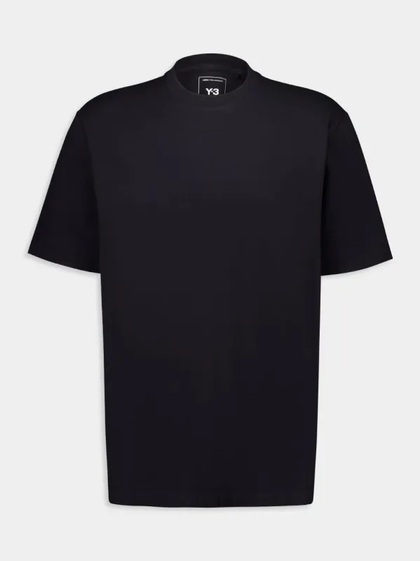 Black Cotton Short Sleeve T-Shirt sold by Fashion Clinic